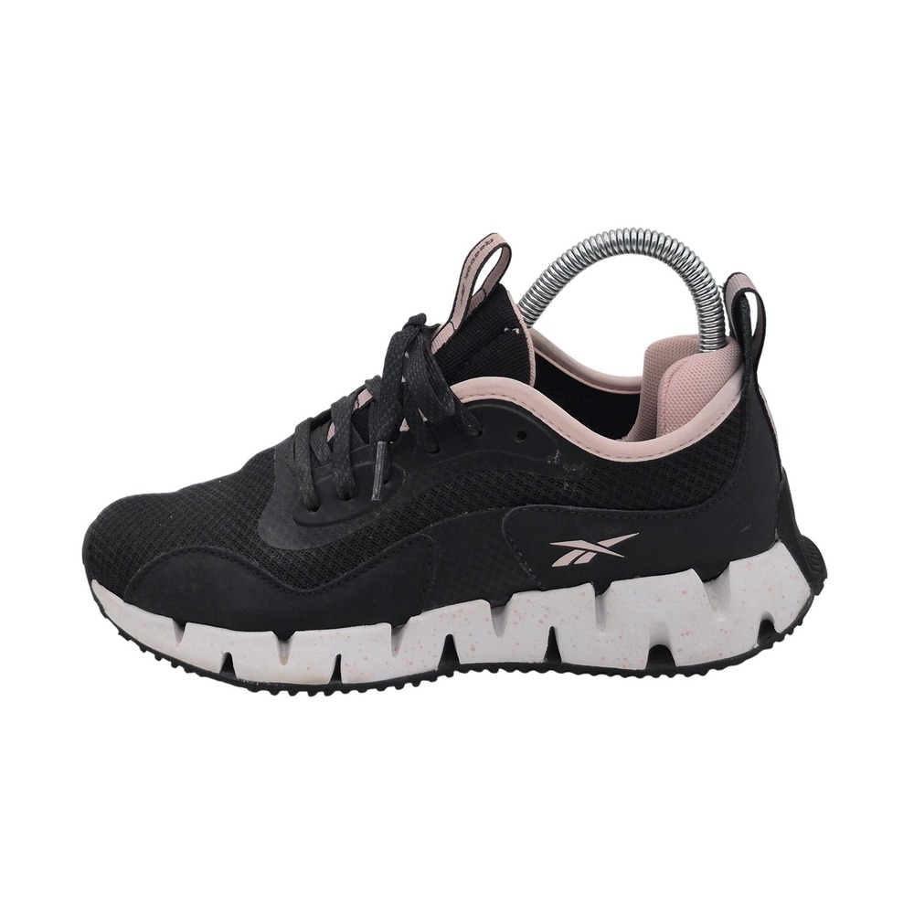 Reebok Shoes Womens Size 6 Black Pink Mesh Zig Sole Running‎ Athletic Sneakers